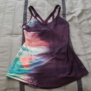 NWOT CALIA Tri-Color Sport Top